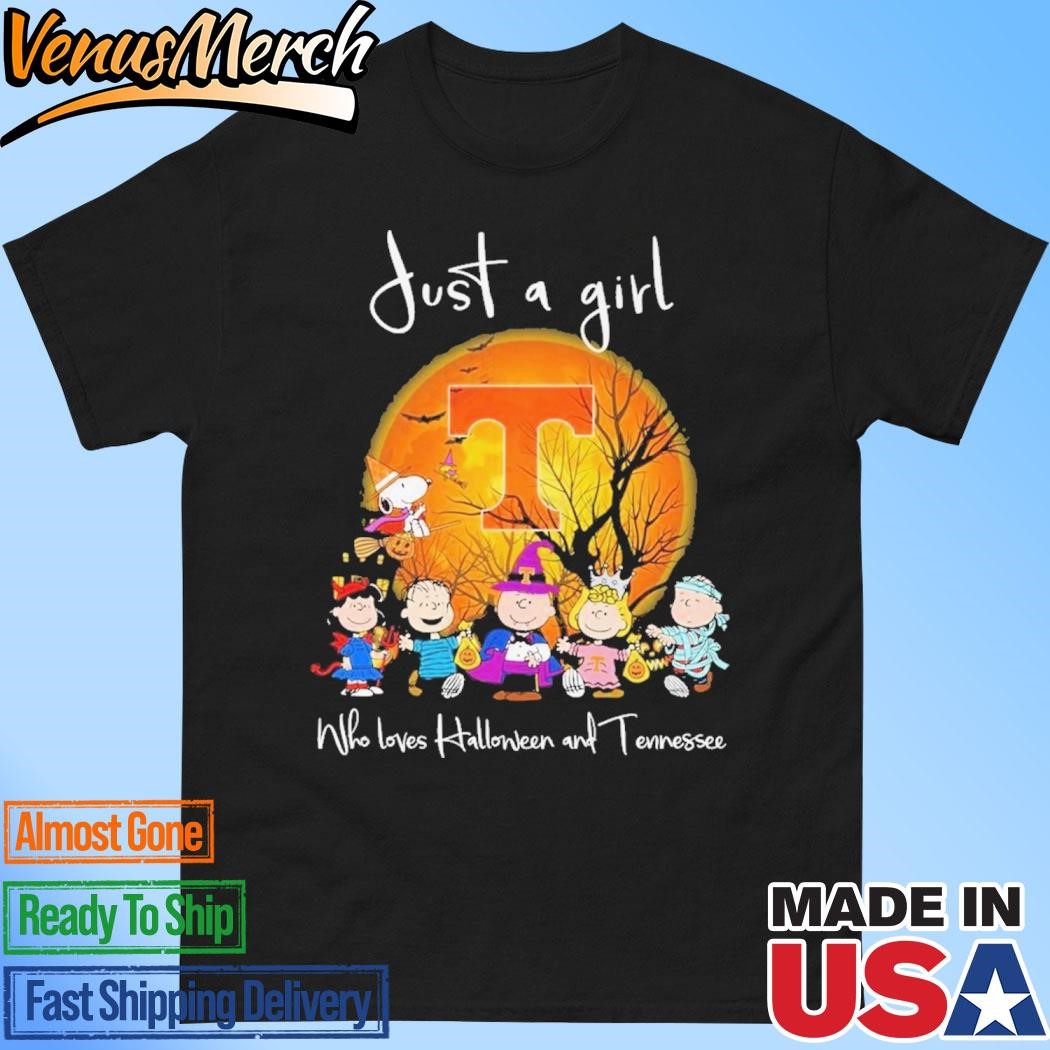 Official Just A Girl Who Love Halloween And Tennessee Volunteers Unisex T-Shirt