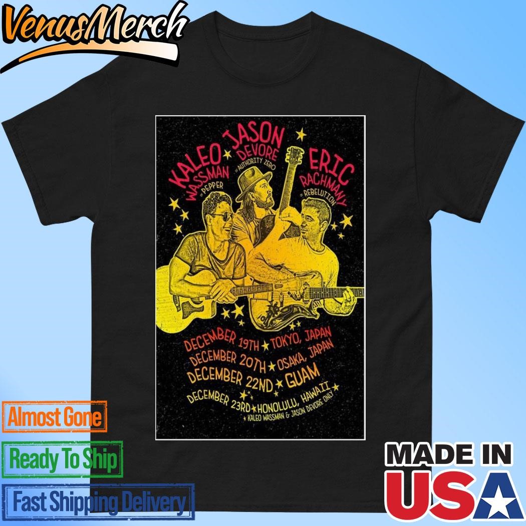 Official Kaleo Wassman & Jason DeVore & Eric Rachmany Japan & Guam December 2024 Poster Shirt