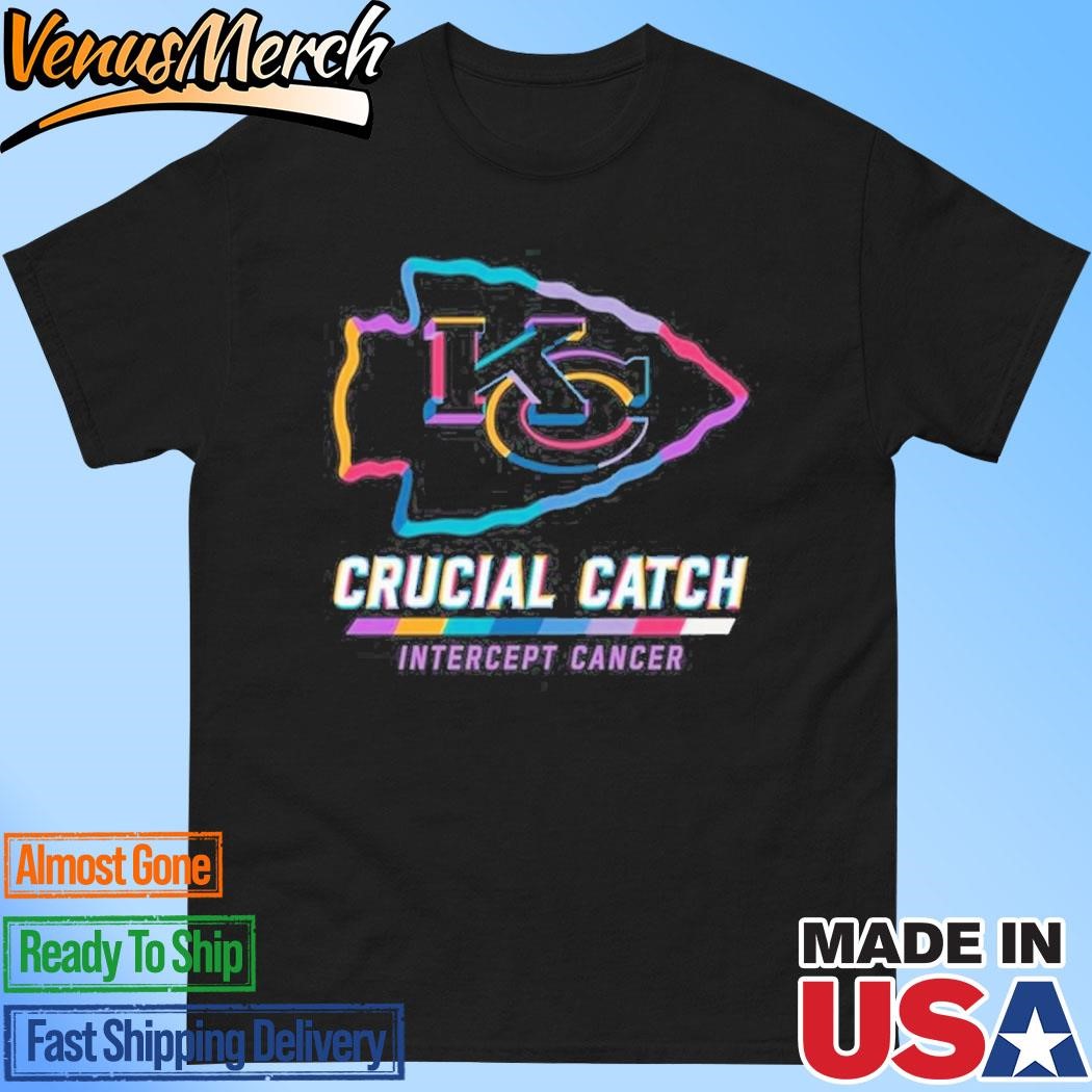 Official Kansas City Chiefs 2024 Crucial Catch Intercept Cancer Awareness T-Shirt