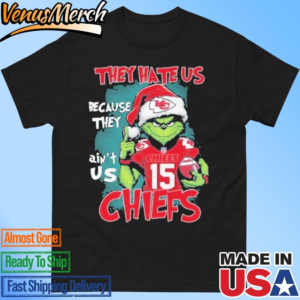 Official Kansas City Chiefs 2024 Grinch They Hate Us Because The Ain’t Us Football T-Shirt