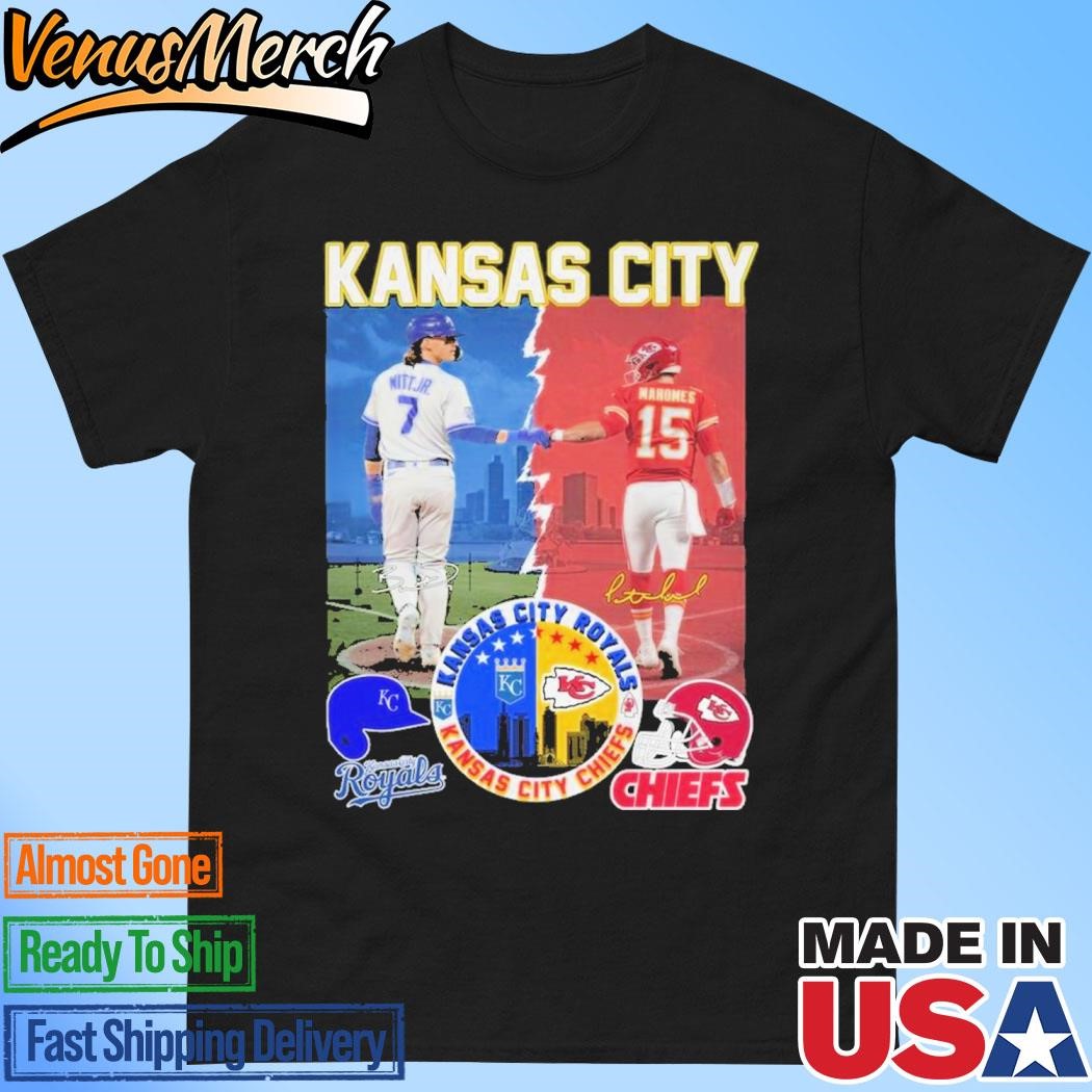 Official Kansas City Chiefs Mahomes And Kansas City Royals Witt Jr. 2024 T-Shirt