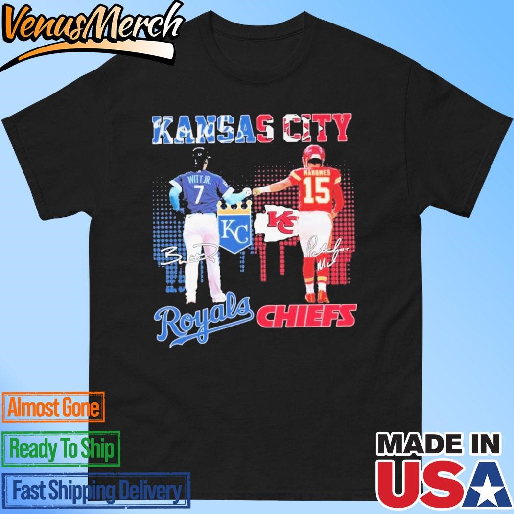 Official Kansas City Royals Bobby Witt Jr. Kansas City Chiefs Patrick Mahomes Stars T-Shirt