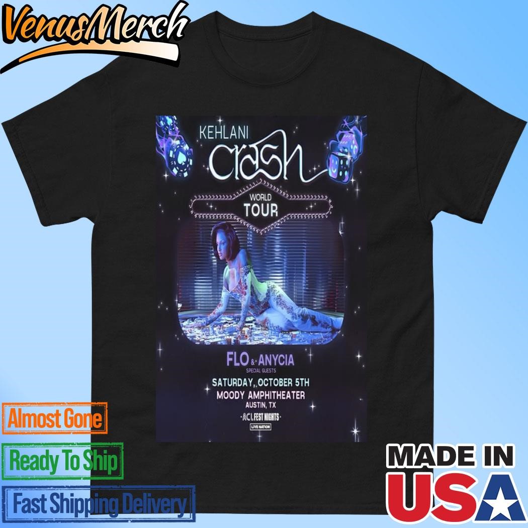 Official Kehlani Crash Austin, TX Moody Amphitheater Oct 5 2024 Tour Poster Shirt