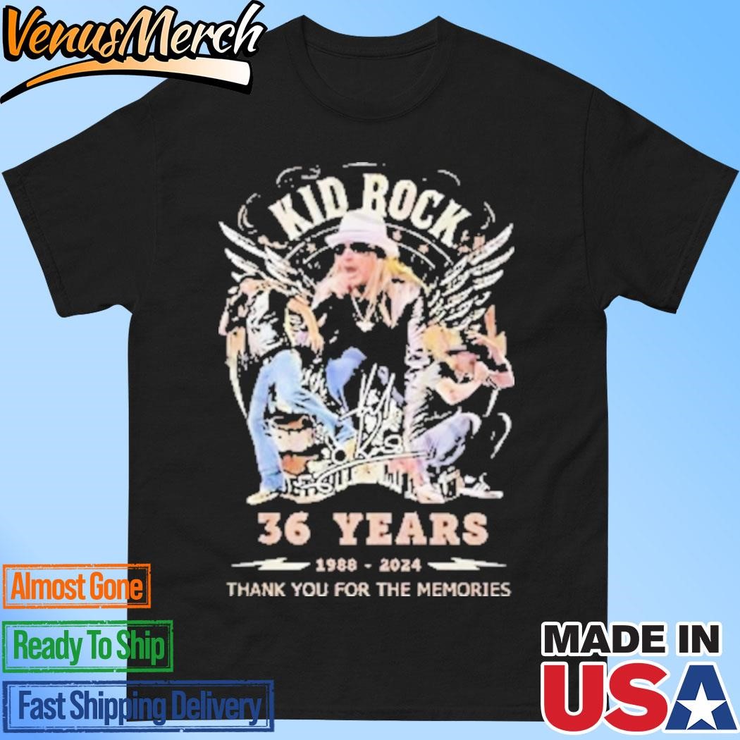 Official Kid Rock 32 Years 1988-2024 Thank You For The Memories T-Shirt