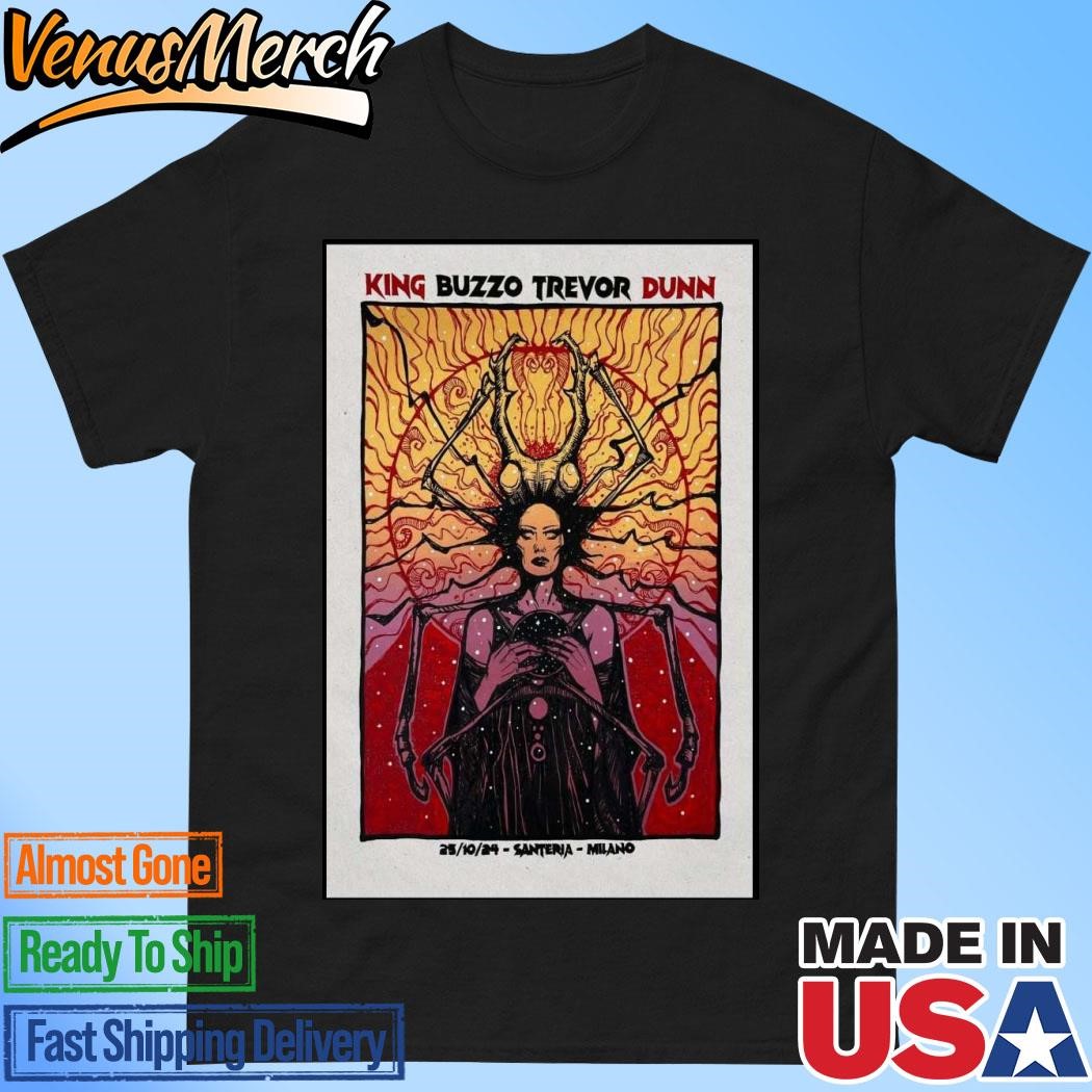 Official King Buzzo Trevor Dunn October 25 2024 Santeria Milano Tour Poster Shirt