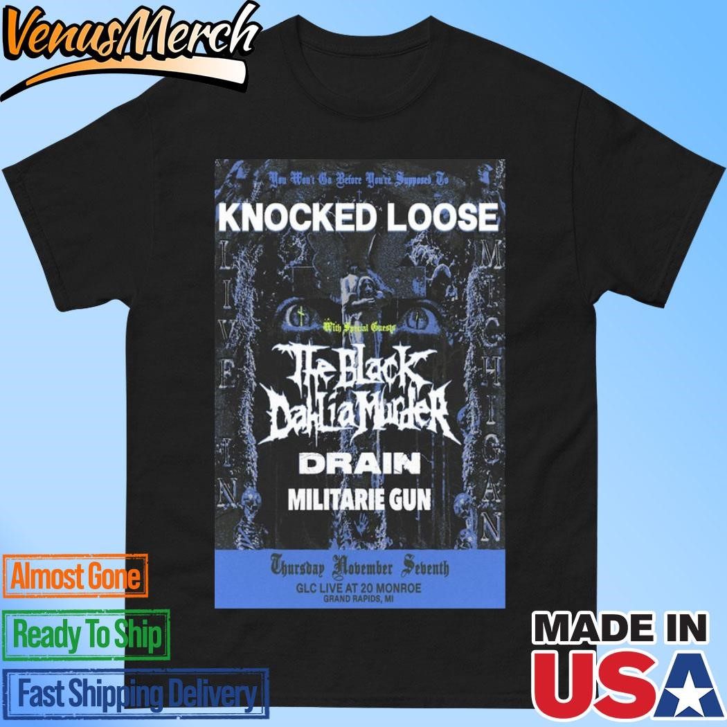 Official Knocked Loose GLC Live at 20 Monroe Grand Rapids, MI Nov 7 2024 Event Poster Shirt