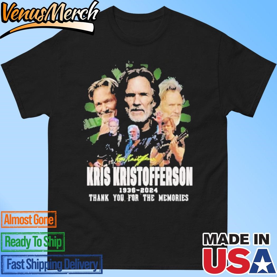 Official Kris Kristofferson 1936-2024 Thank You For The Memories T-Shirt