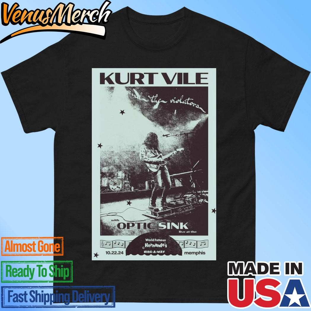 Official Kurt Vile Hernando's Hideaway in Memphis TN Oct 22 2024 Poster Shirt