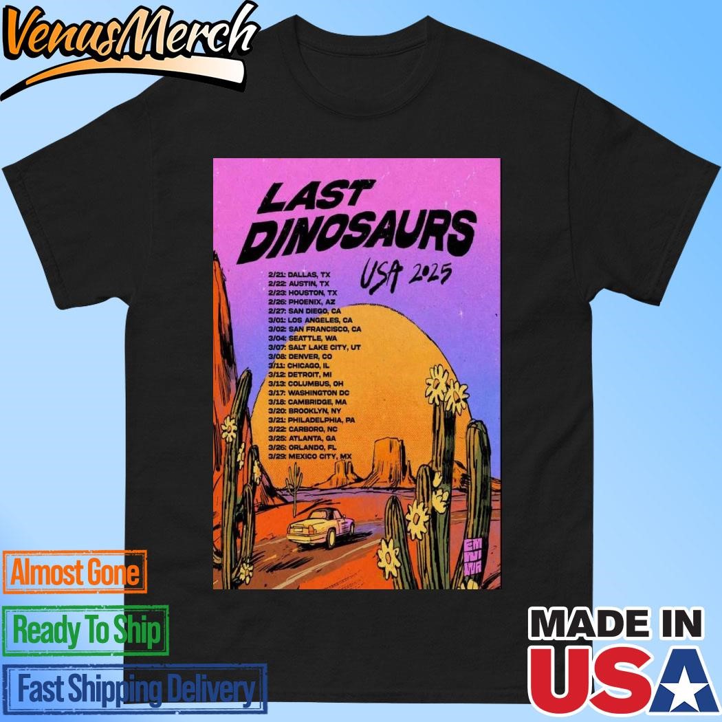 Official Last Dinosaurs Tour America 2025 Poster Shirt