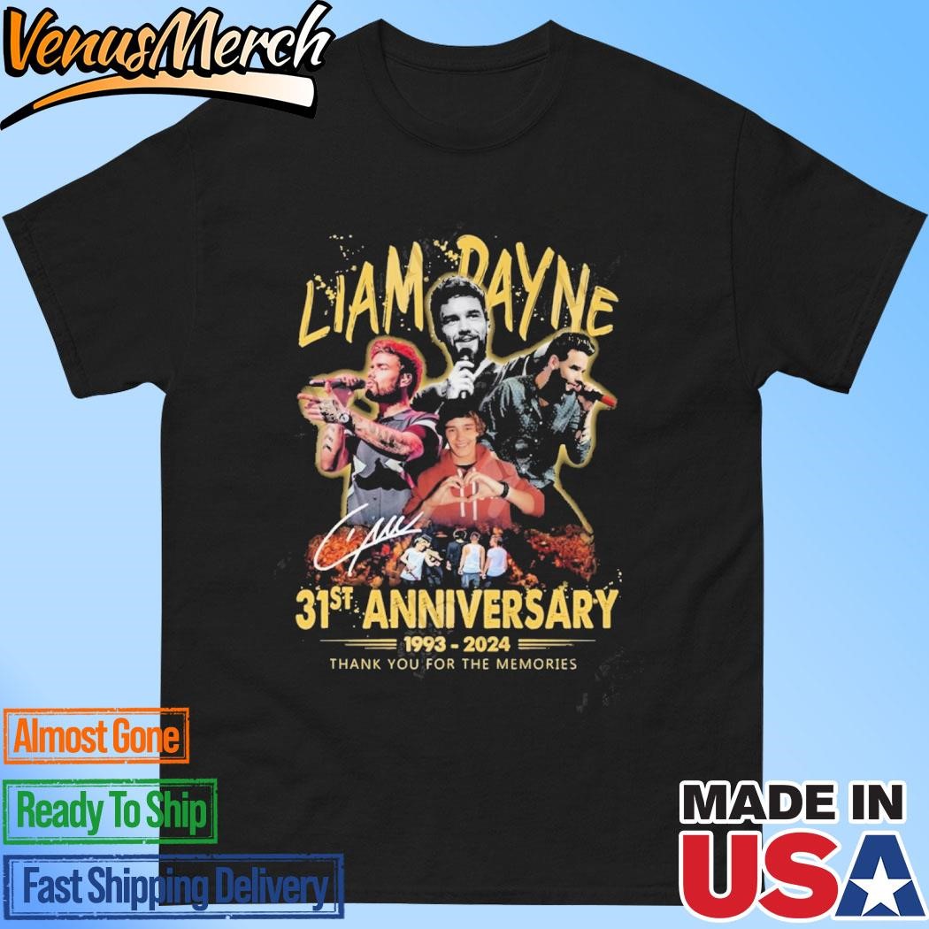 Official Liam Payne 31st Anniversary 1993-2024 Thank You For The Memories T-Shirt