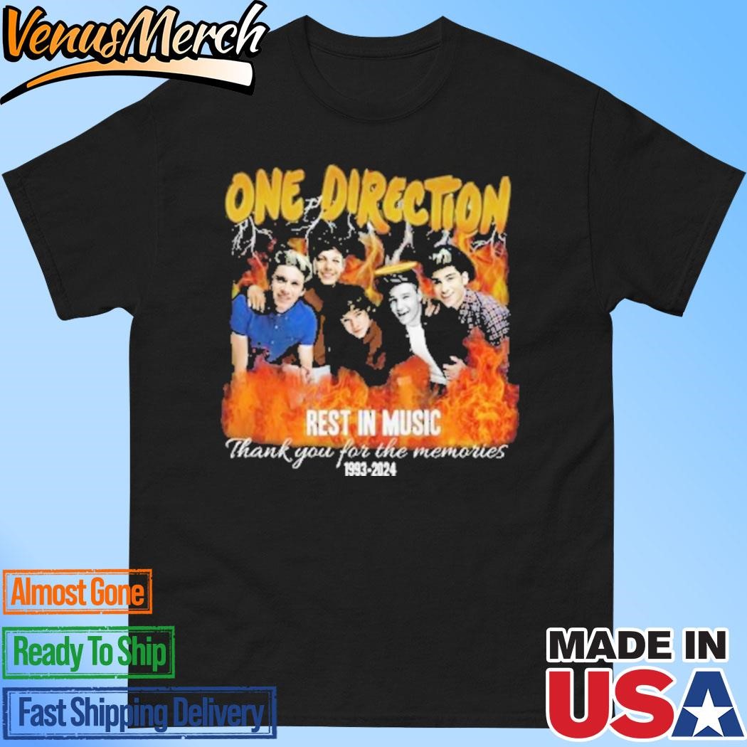 Official Liam Payne X One Direction Rest In Music 1993-2024 Thank You For The Memories 2D T-Shirt