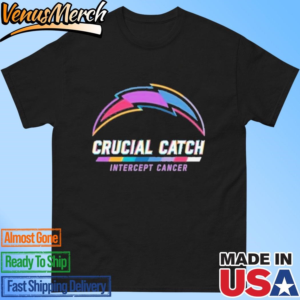 Official Los Angeles Chargers 2024 Crucial Catch Intercept Cancer Awareness T-Shirt