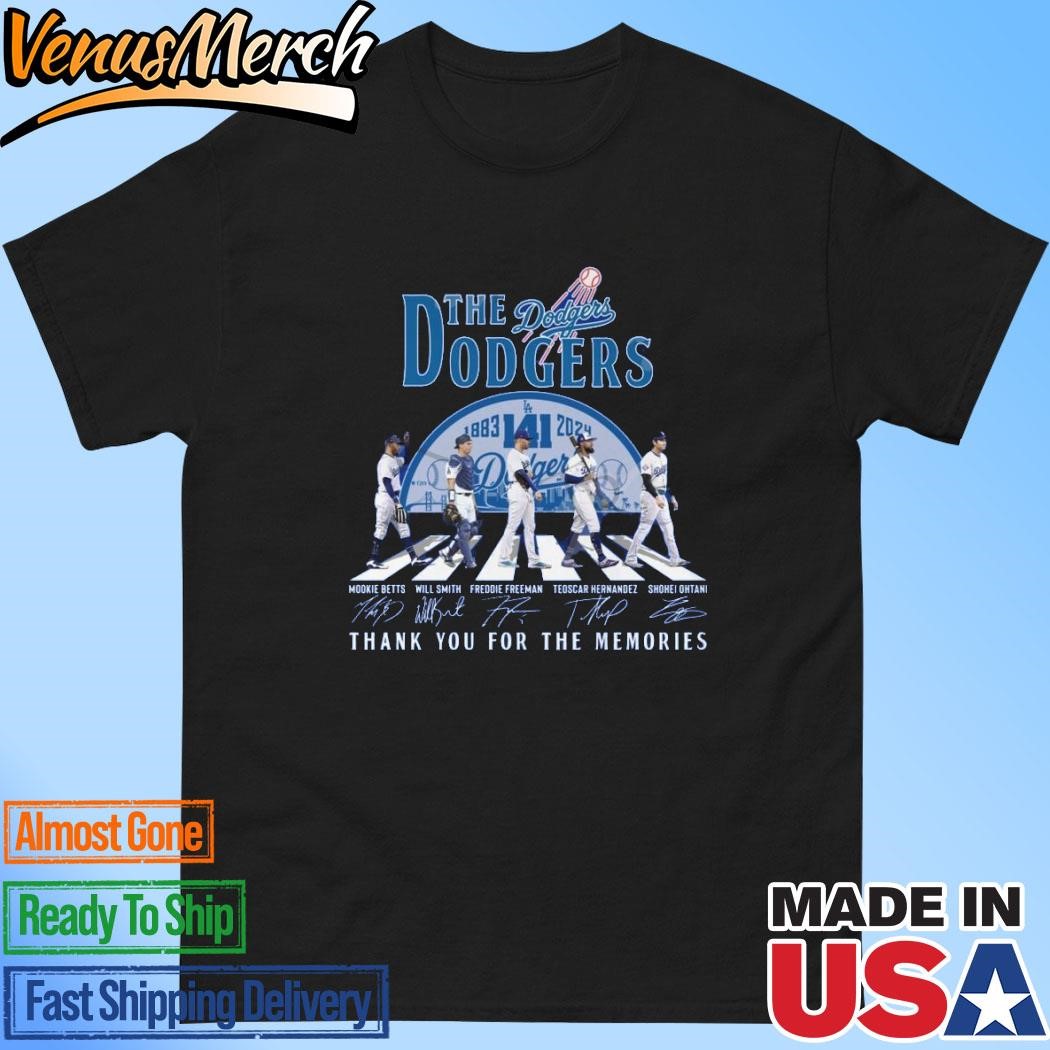 Official Los Angeles Dodgers 141th Anniversary 1883-2024 Thank You For The Memories T-Shirt