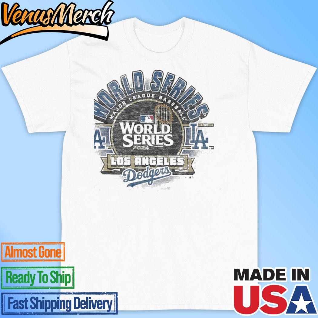 Official Los Angeles Dodgers '47 Gray 2024 World Series Franklin T-Shirt