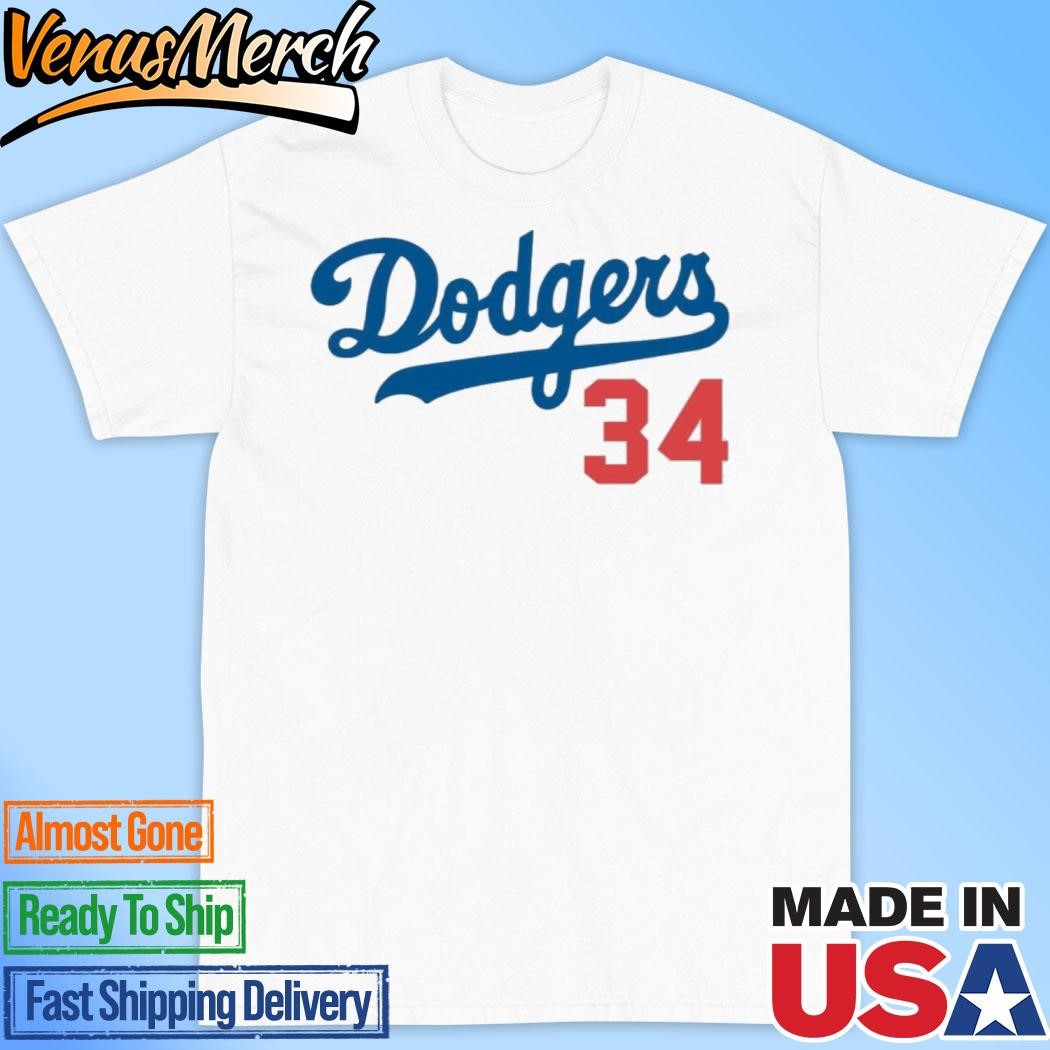 Official Los Angeles Dodgers Jack Honoring El Toro Fernando Valenzuela 34 Shirt