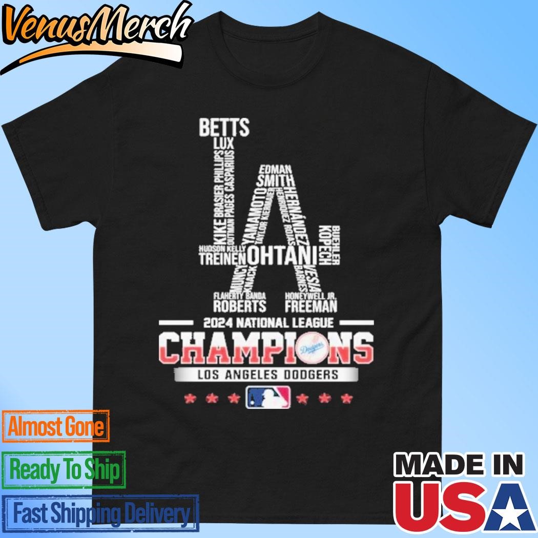 Official Los Angeles Dodgers LA Champs National League Champions 2024 T-Shirt