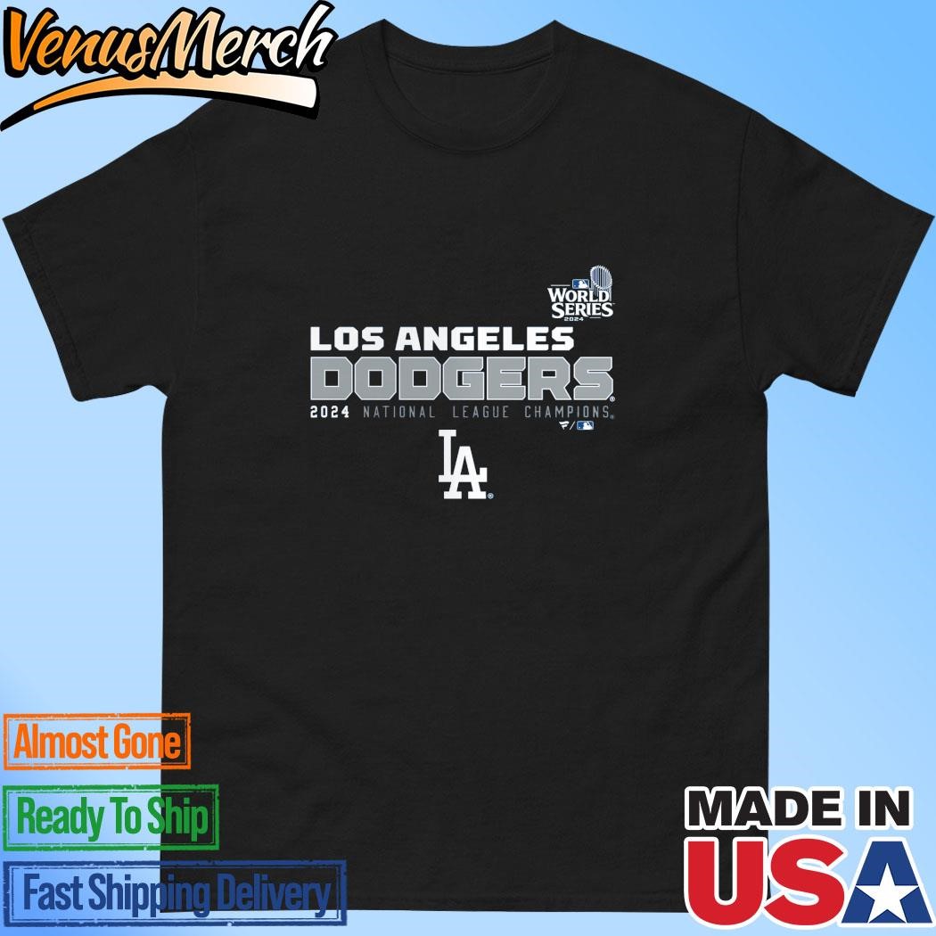 Official Los Angeles Dodgers Royal 2024 National League Champions Custom Name & Number T-Shirt