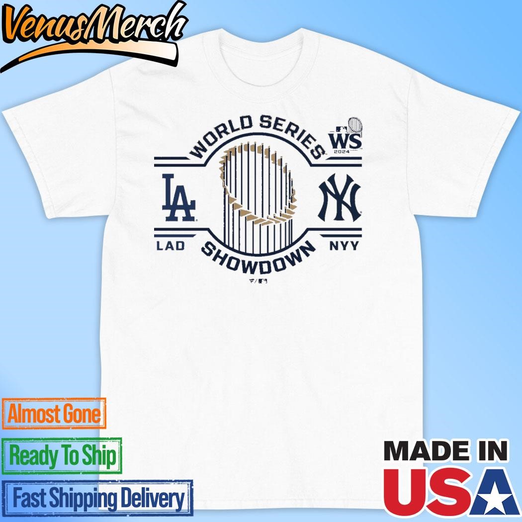 Official Los Angeles Dodgers vs. New York Yankees 2024 World Series Matchup Changeup Matchup T-Shirt