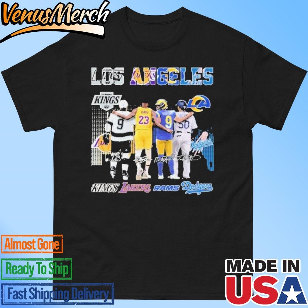 Official Los Angeles Kings LA Lakers LA Rams Los Angeles Dodgers 2024 T-Shirt