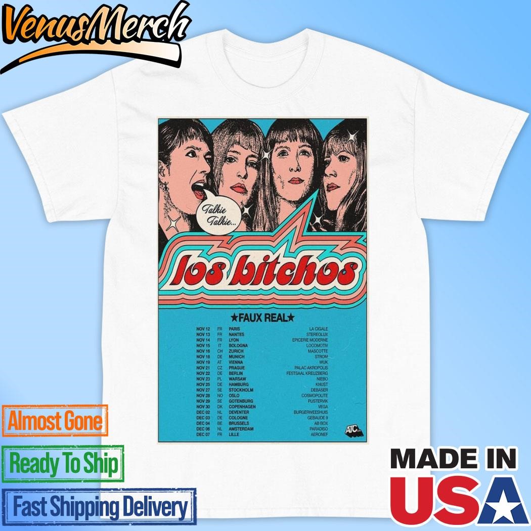 Official Los Bitchos EU & UK November & December 2024 Poster Shirt