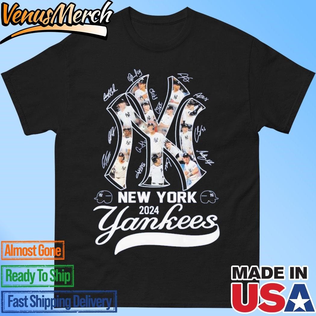 Official MLB New York Yankees 2024 Signatures T-Shirt