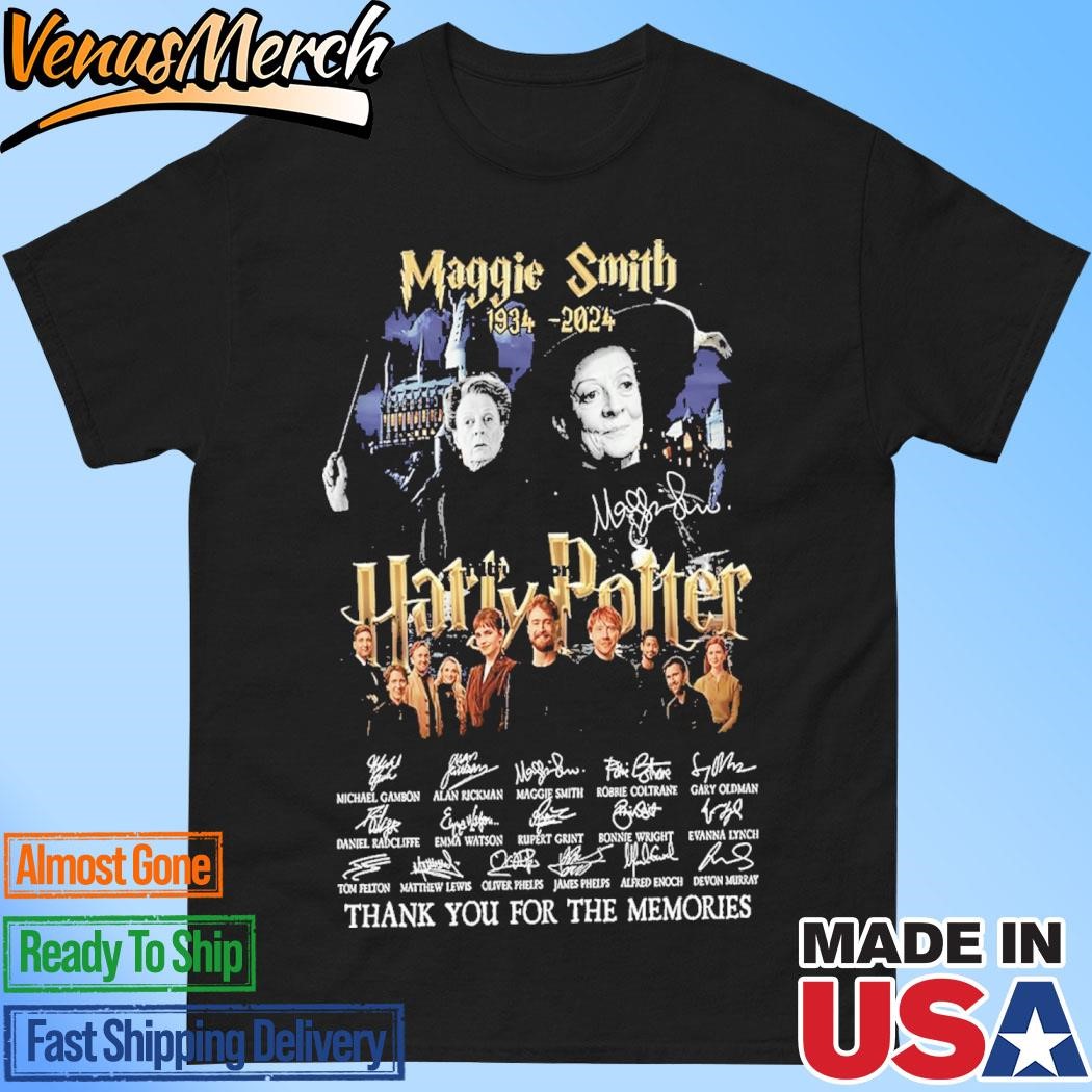 Official Maggie Smith 1934-2024 Harry Potter Thank You For The Memories T-Shirt