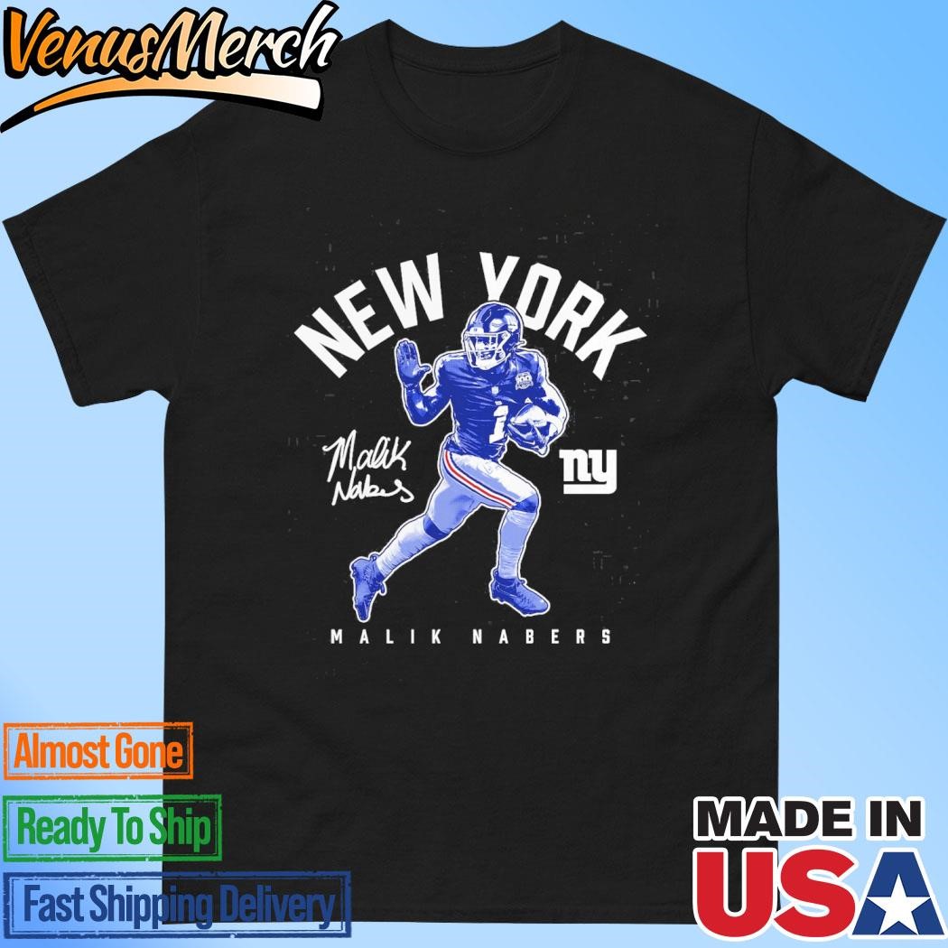 Official Malik Nabers New York Giants Stiff Arm T-Shirt