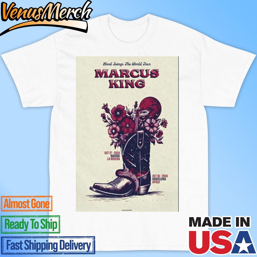 Official Marcus King Mood Swings The World Tour Oct 17-18 2024 Poster Shirt