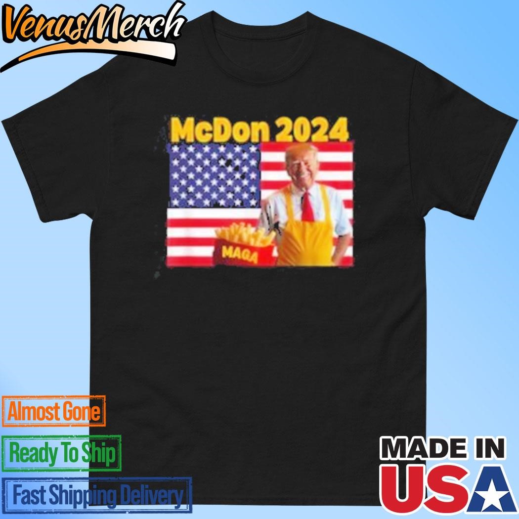 Official Mcdon 2024 Trump French Fry Maga Flag Usa Shirt