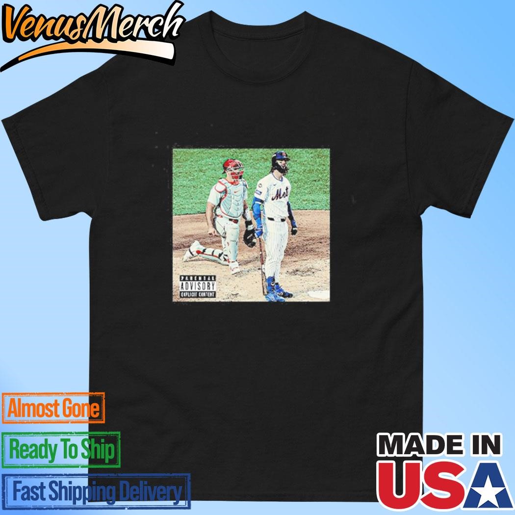 Official Mets Jesse Winker Parental Advisory Explicit Content T Shirt