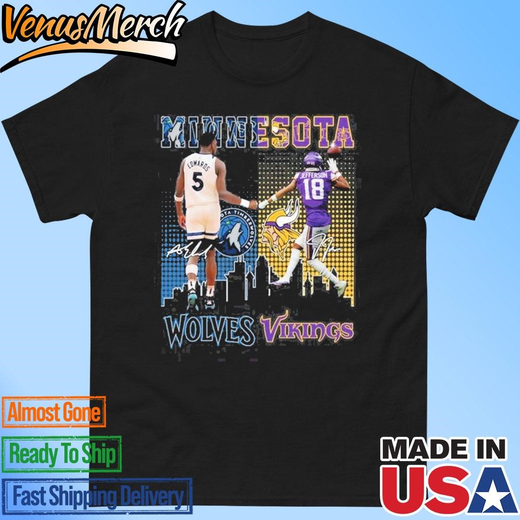 Official Minnesota Timberwolves Minnesota Vikings Proud Of The State T-Shirt