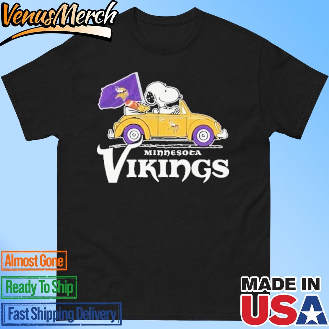 Official Minnesota Vikings Celebrating 75 Years Of Peanuts Snoopy T-Shirt