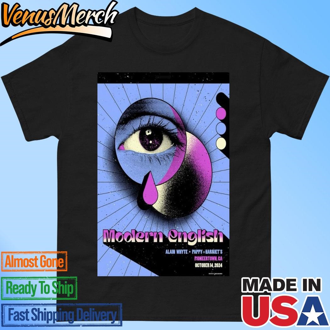 Official Modern English Pappy + Harriet's in Pioneertown CA October 14 2024 Tour Poster Shirt