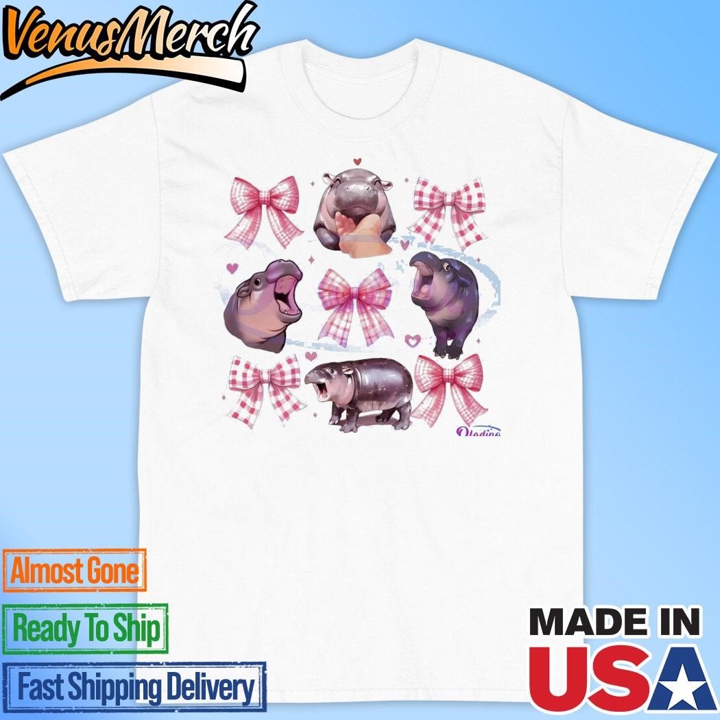 Official Moo Deng Pink Coquette Baby Pygmy Hippo Shirt