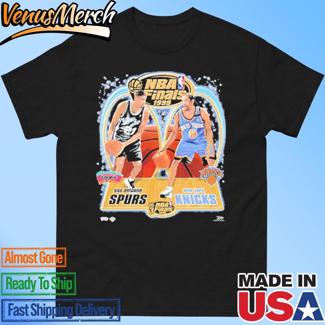 Official NBA Finals 1999 Spurs Knicks Sprewell Duncan Shirt