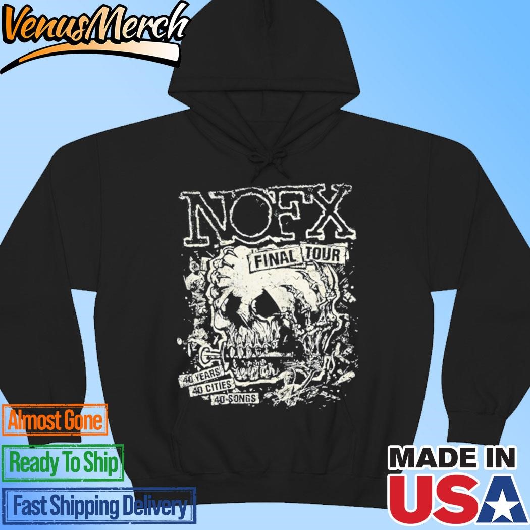 Official NOFX Final Tour Skull 2024 Hoodie