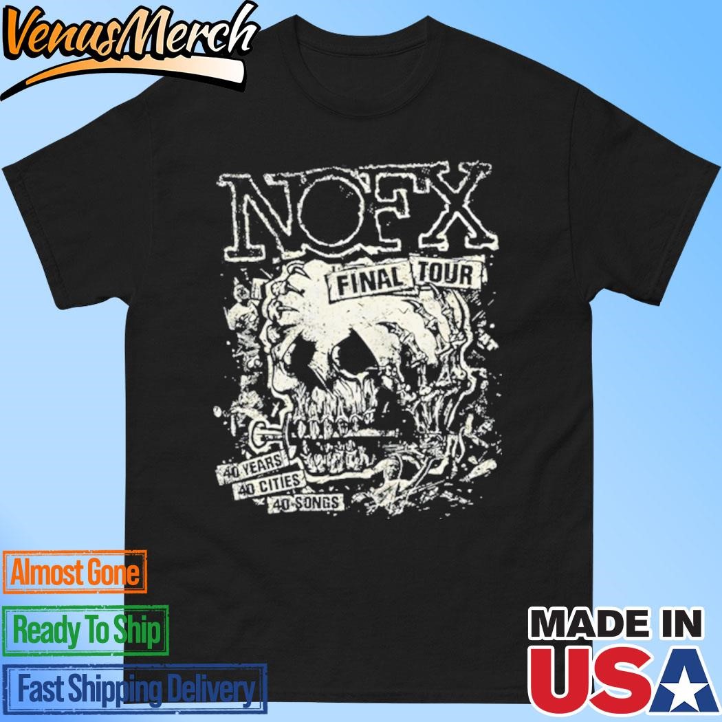 Official NOFX Final Tour Skull 2024 Shirt