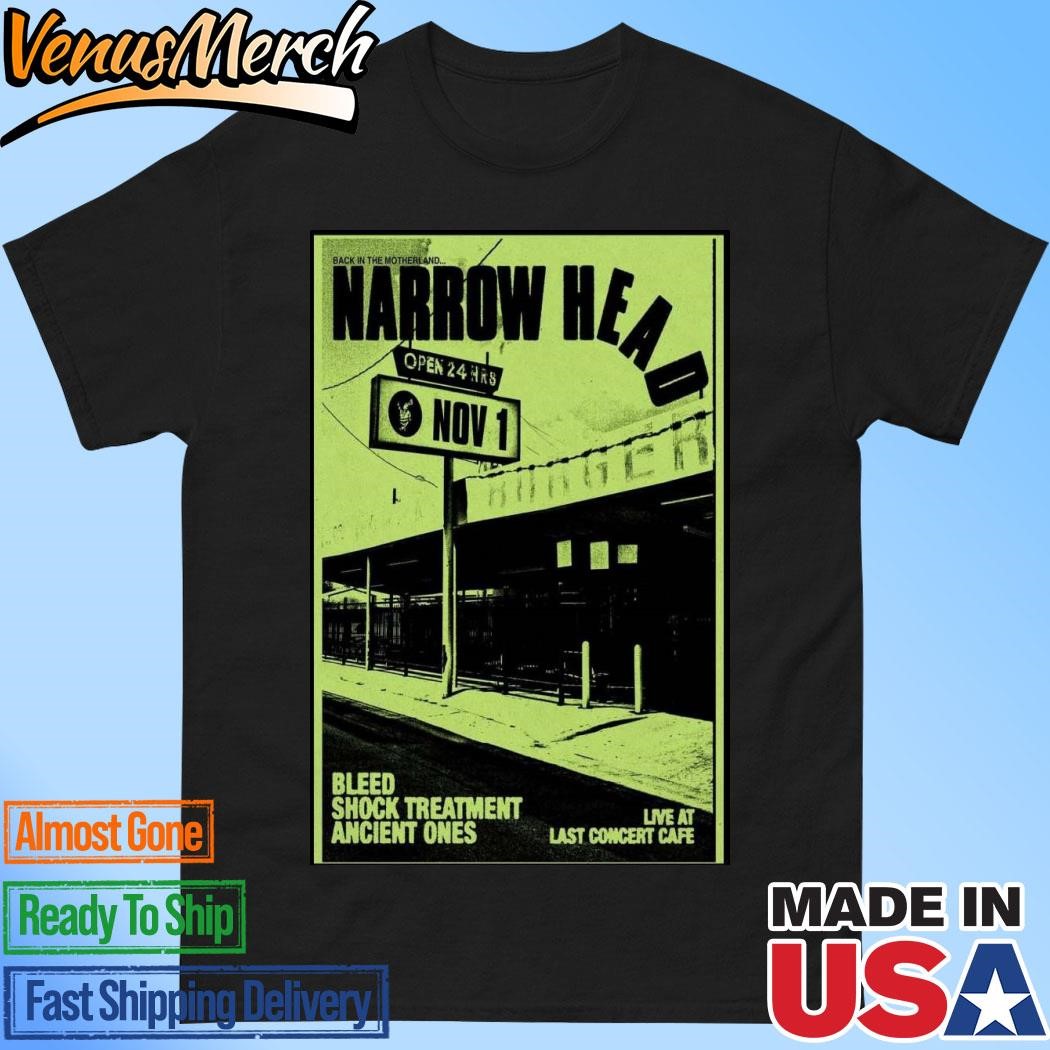 Official Narrow Head Last Concert Cafe Houston, TX Nov 1 2024 Tour Poster Shirt