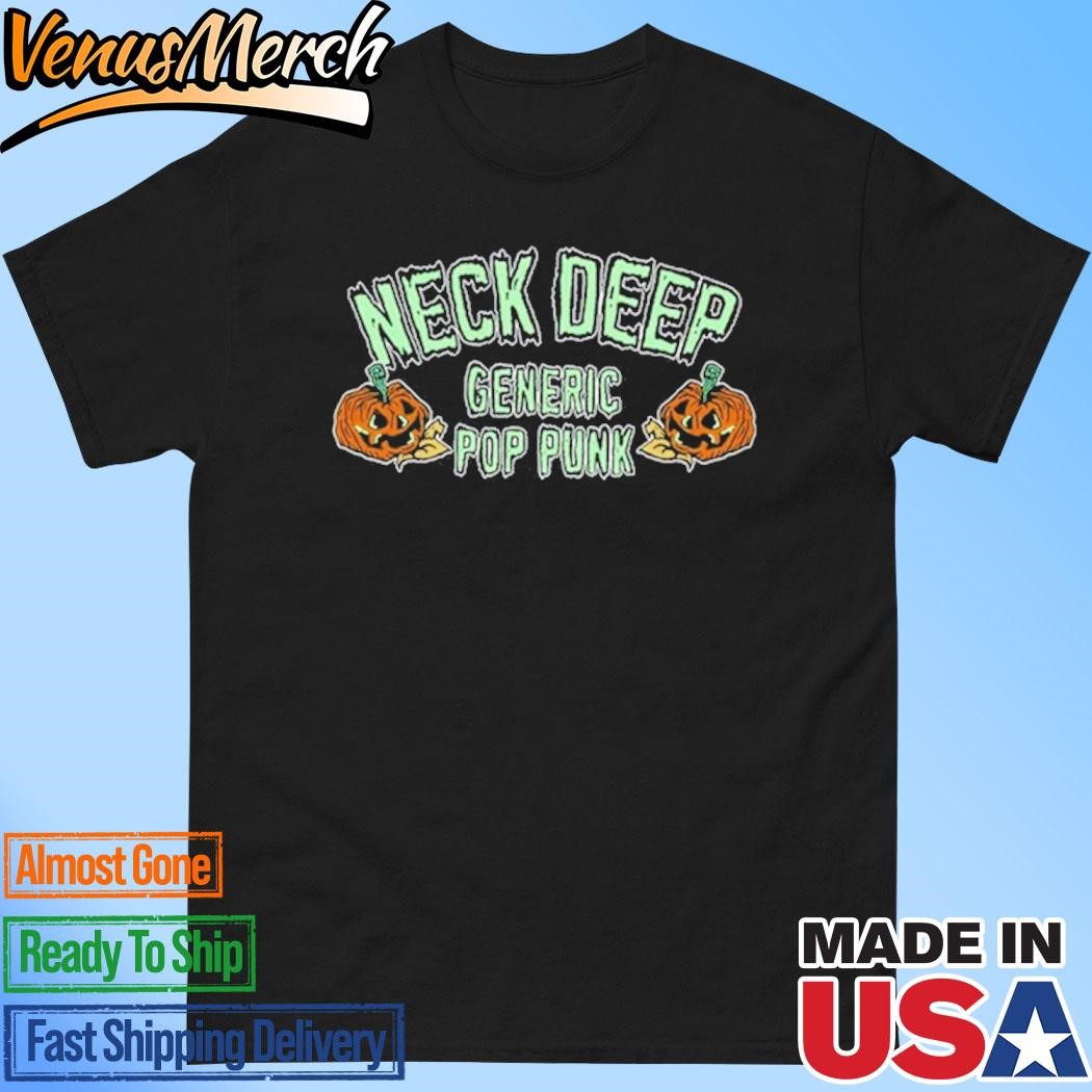 Official Neck Deep Generic Pop Punk Glow In The Dark Pumpkin Edition Shirt