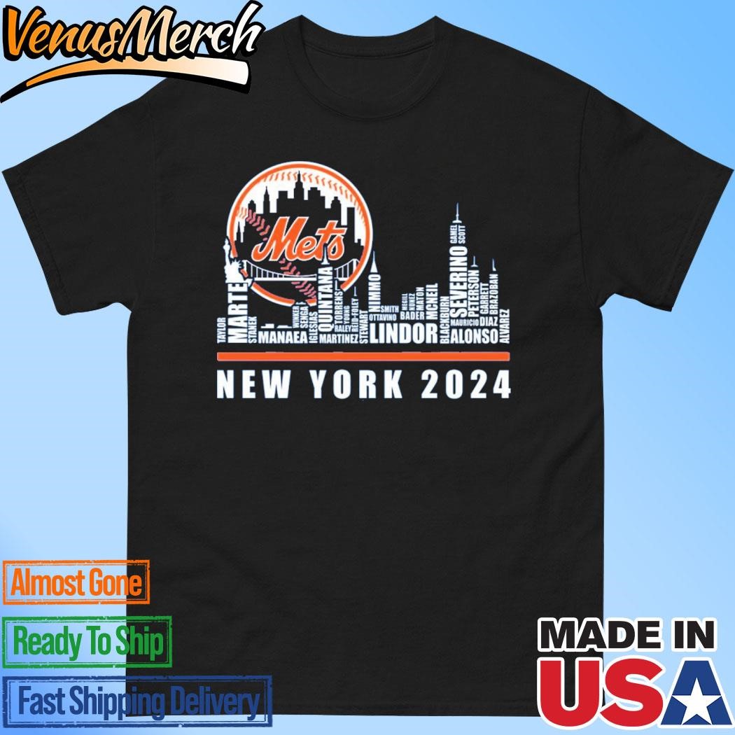 Official New York Mets 2024 Player Names Shirt