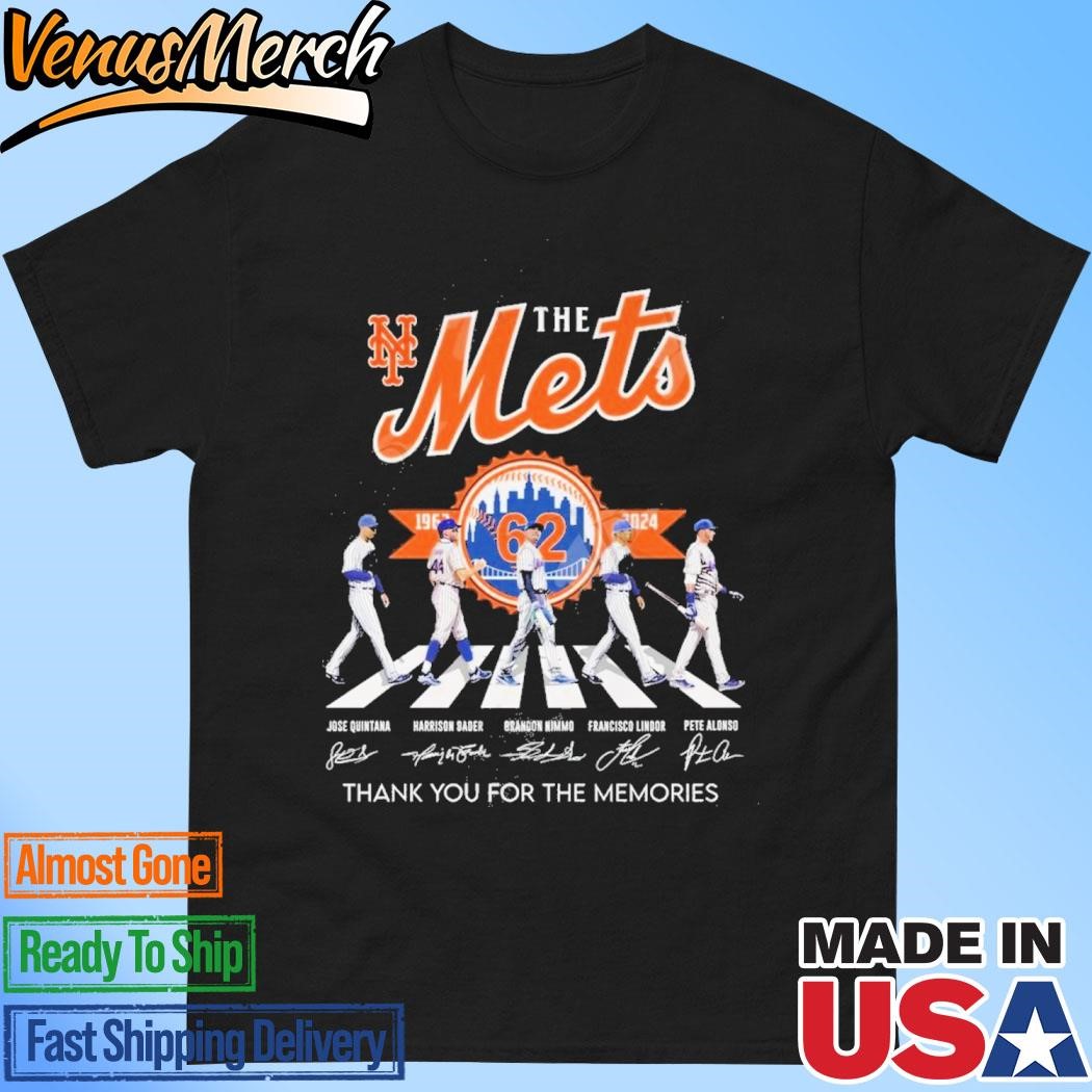 Official New York Mets 62 Years 1962-2024 Thank You For The Memories T-Shirt