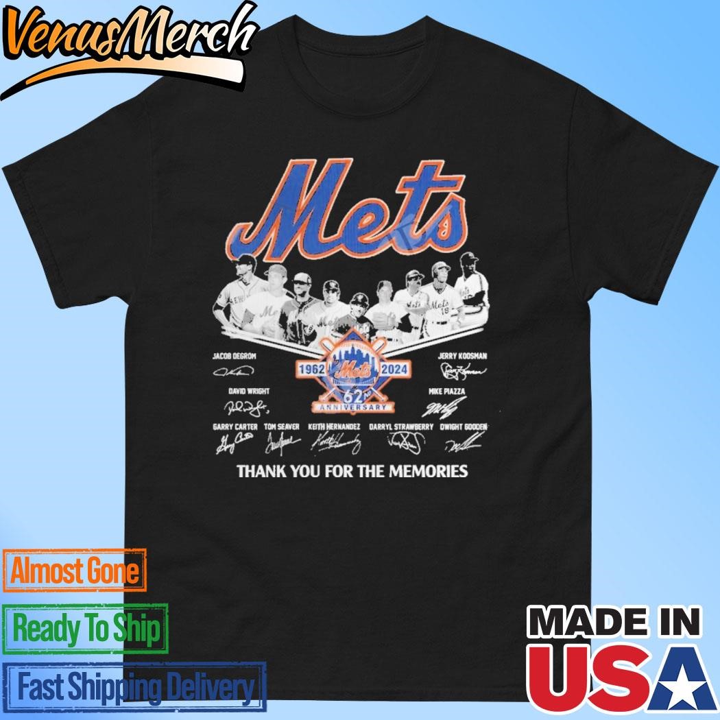 Official New York Mets 62nd Anniversary 1962 – 2024 Thank You For The Memories T-Shirt