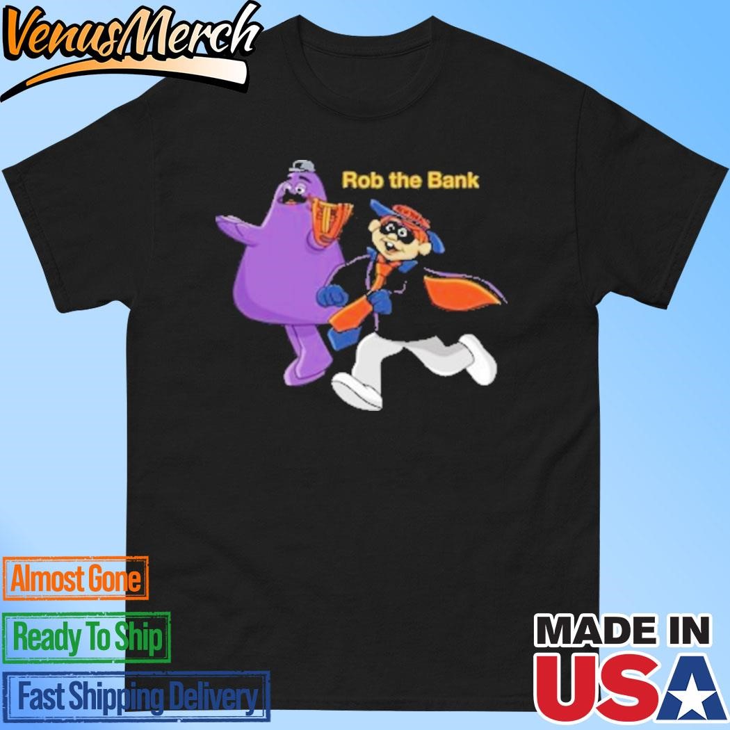 Official New York Mets Grimace Monster Rob The Bank Shirt