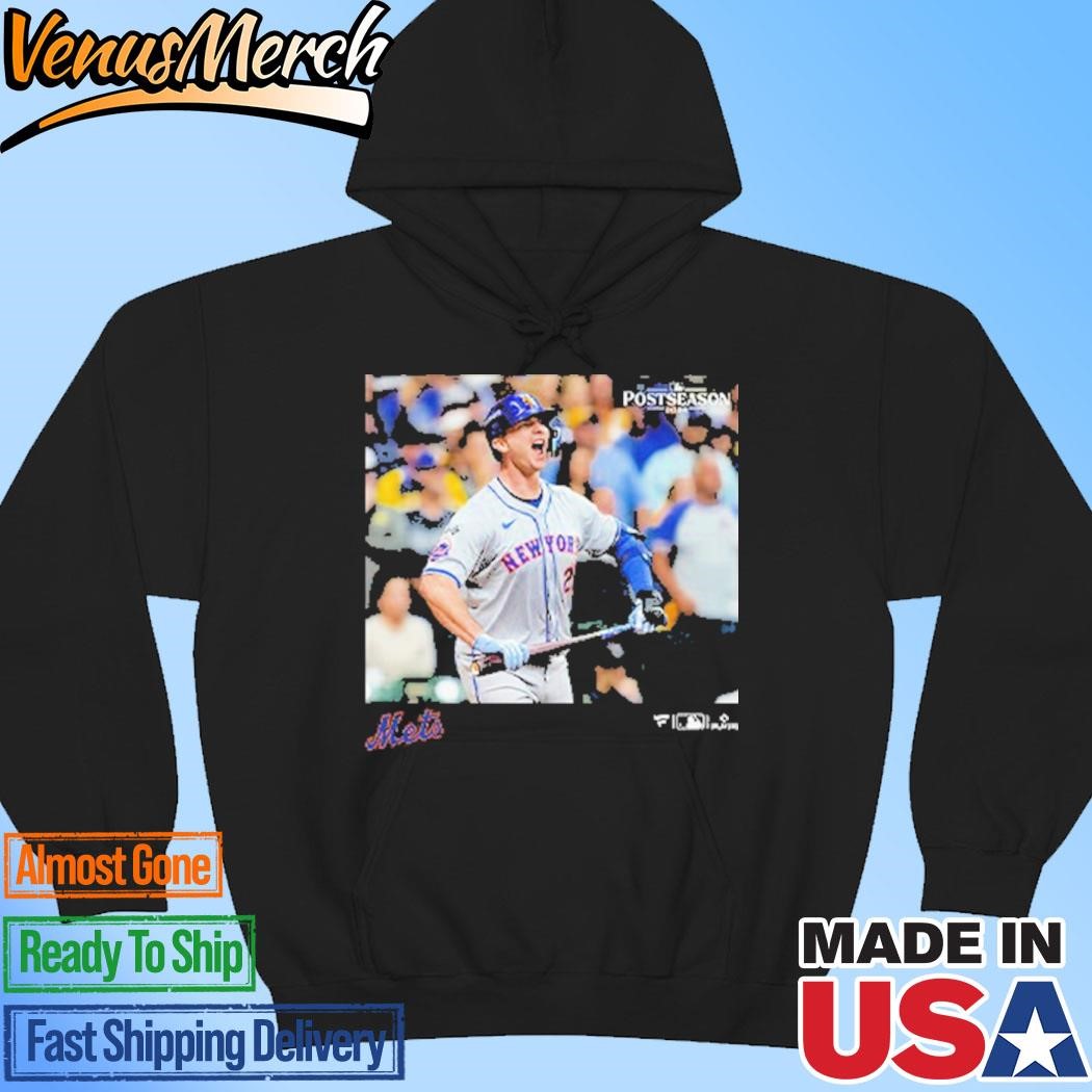 Official New York Mets Pete Alonso Black 2024 MLB Postseason Moments Hoodie