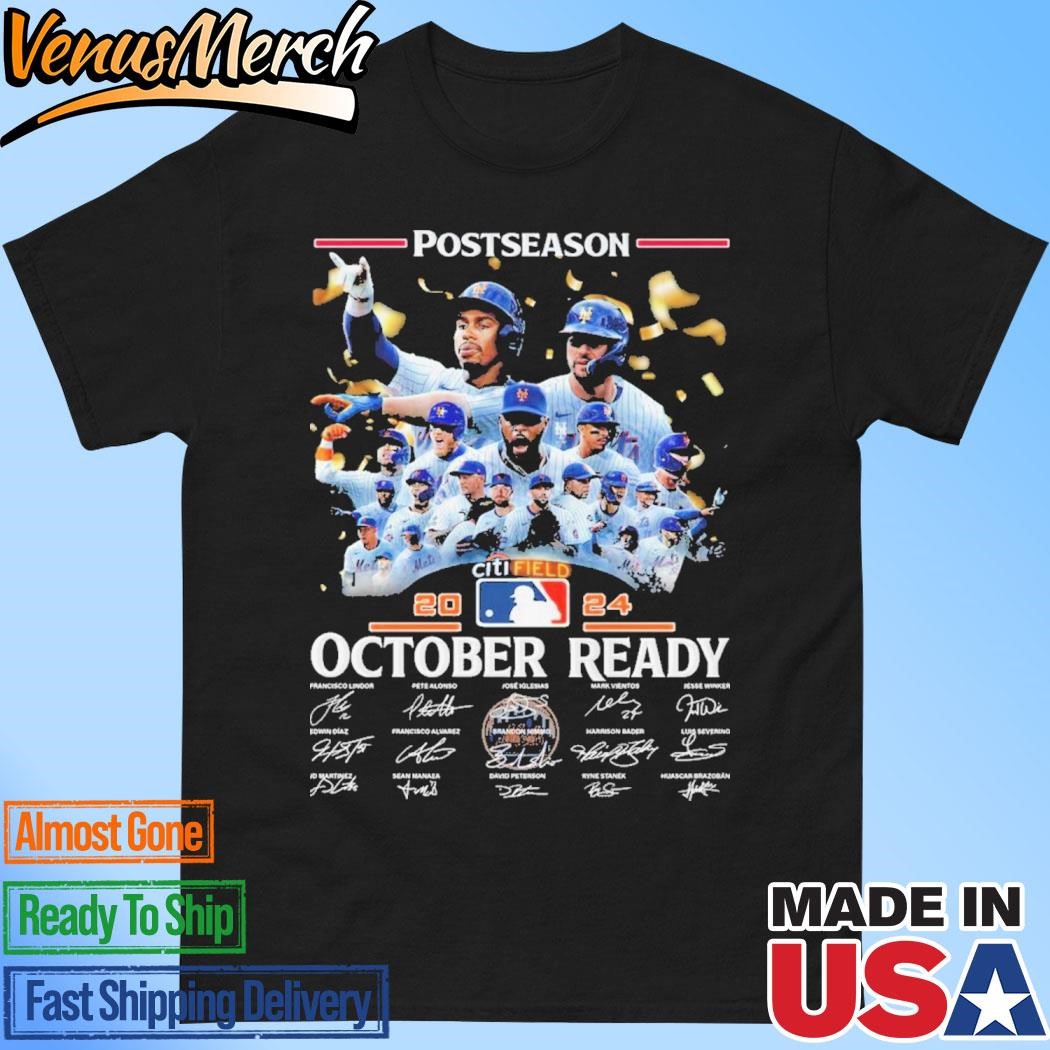 Official New York Mets Postseason 2024 October Ready T-Shirt