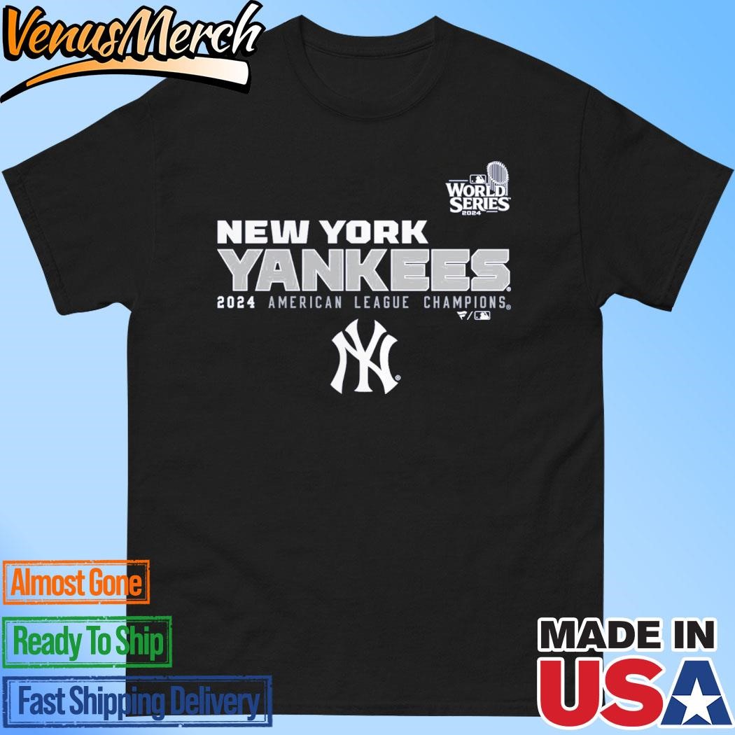 Official New York Yankees 2024 American League Champions Custom Name & Number T-Shirt