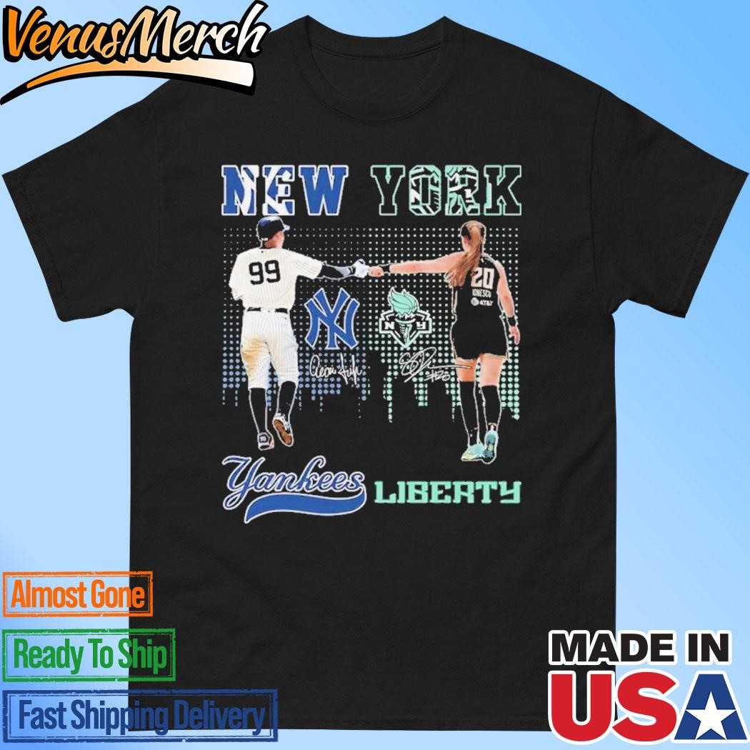 Official New York Yankees New York Liberty Pride Of New Yorker T-Shirt