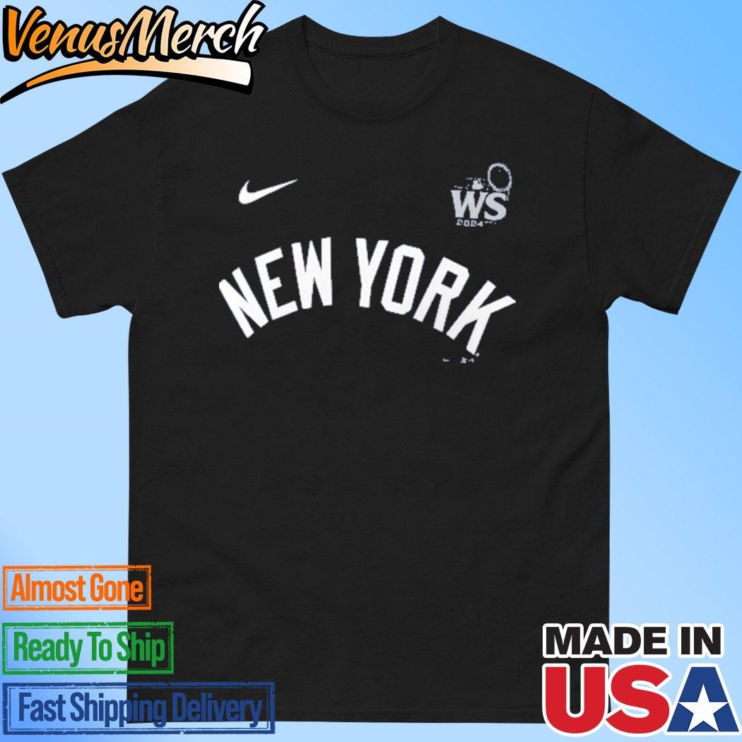 Official New York Yankees Nike 2024 World Series Wordmark T-Shirt