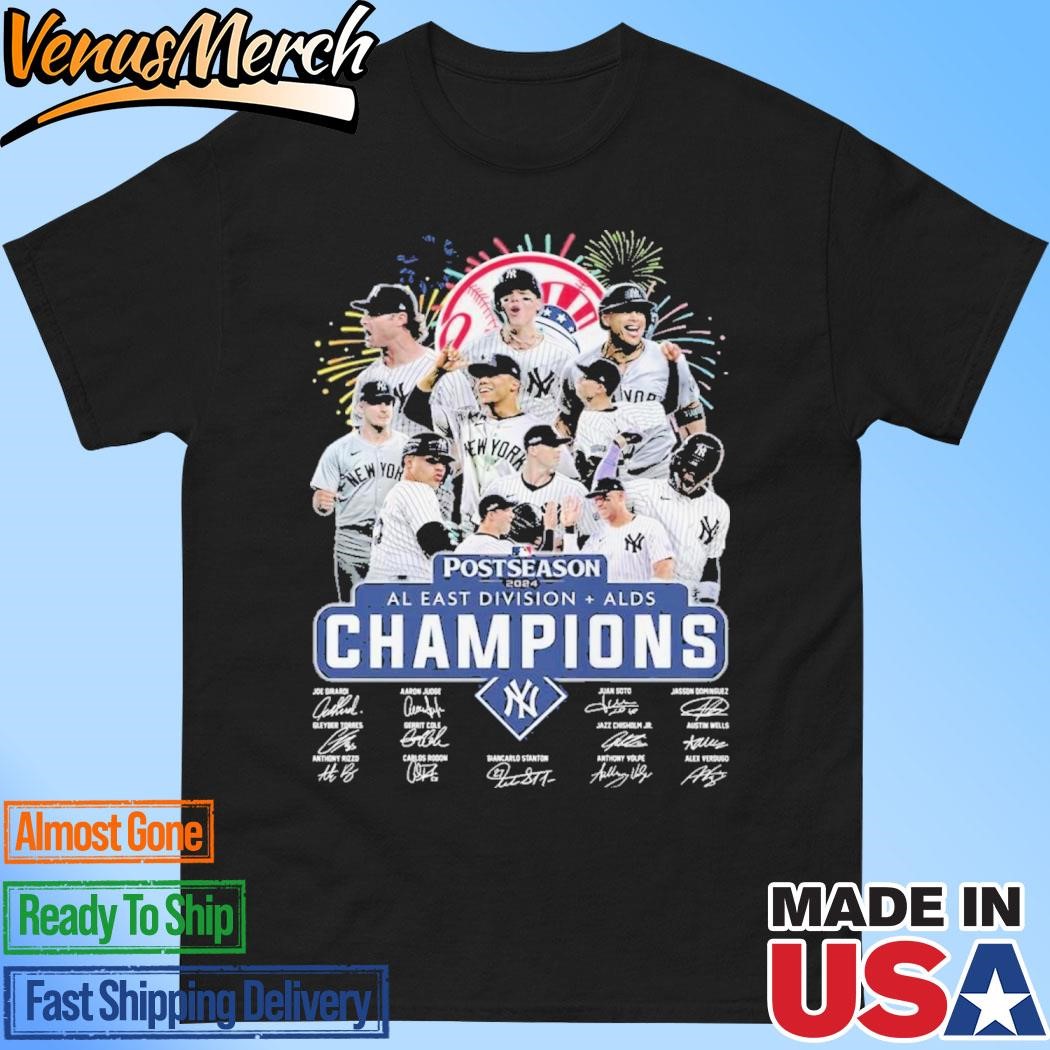 Official New York Yankees Postseason AL East Division Champions 2024 T-Shirt