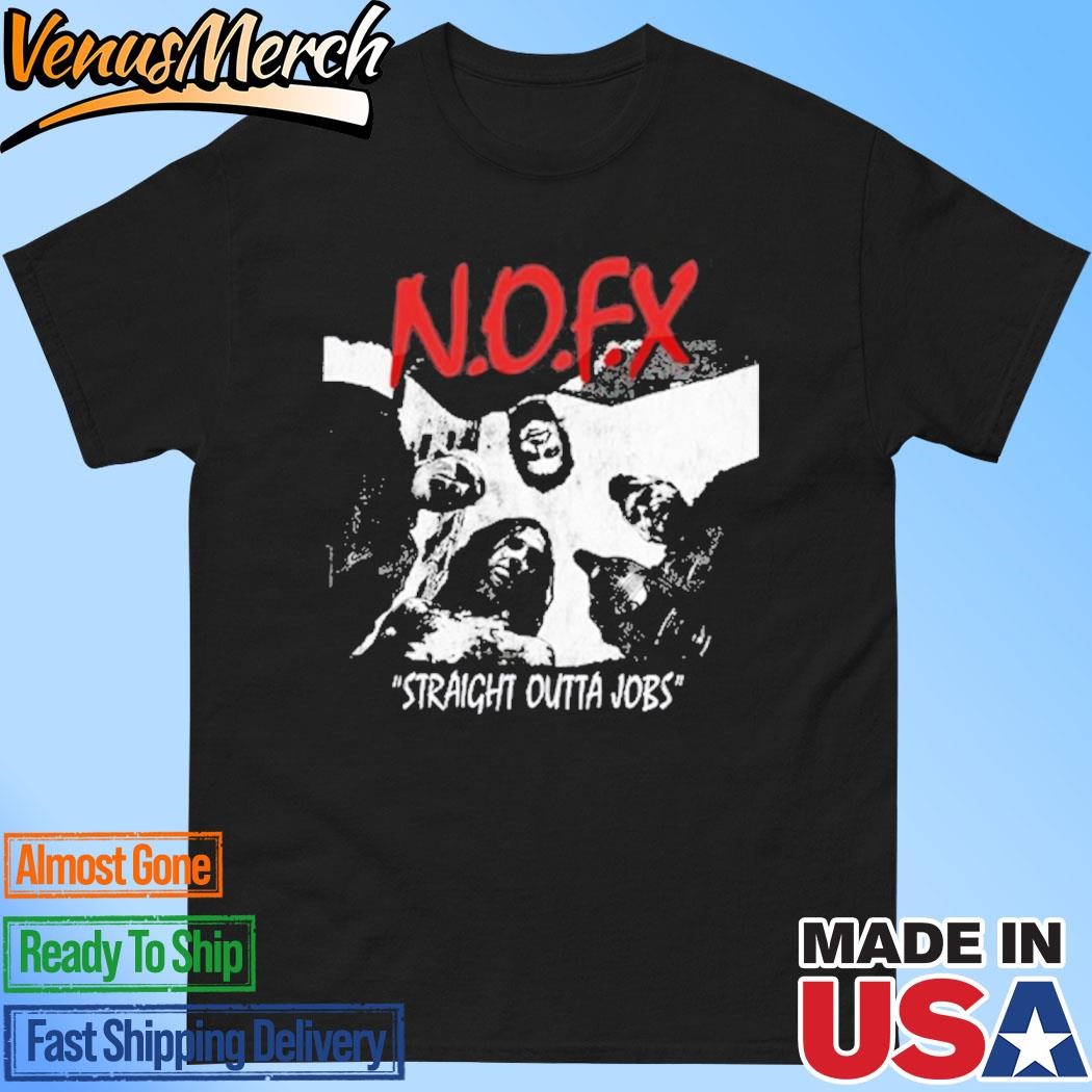 Official Nofx Straight Outta Jobs Final Tour 2024 New T-Shirt